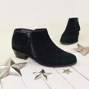 Vionic Serena zip ankle boots black kid suede size 9.5